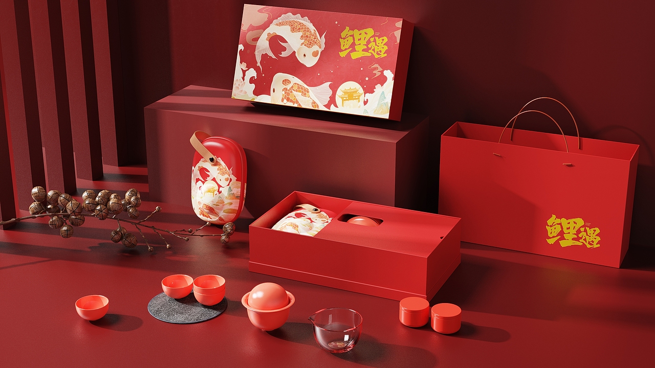 鲤遇x膳佳家居丨2020-泡泡 . 年礼款茶具套装（图ZMjQ3MTYxMTg4） - 生活用品 - 站酷设计师鲤遇全案礼盒原创素材 - 站酷ZCOOL