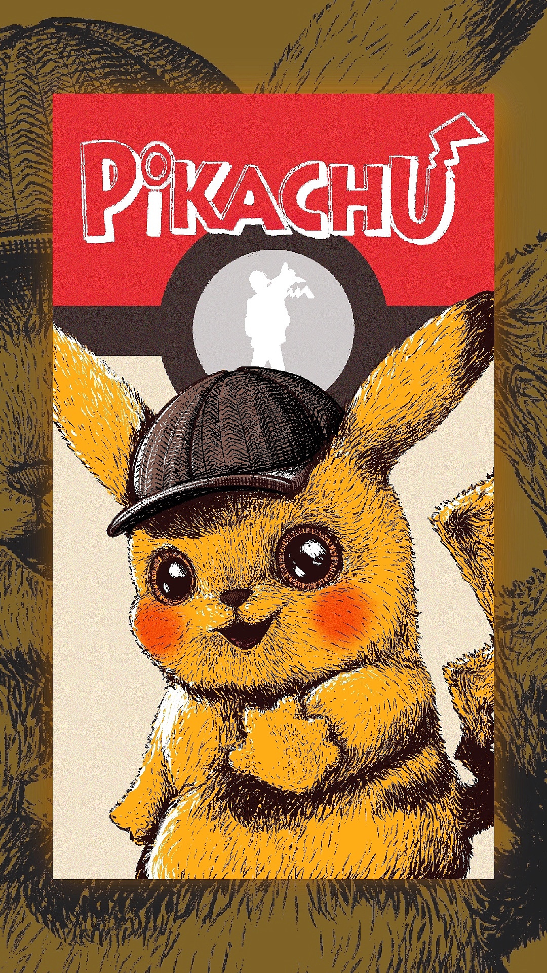 大侦探皮卡丘#电影插画海报再创作