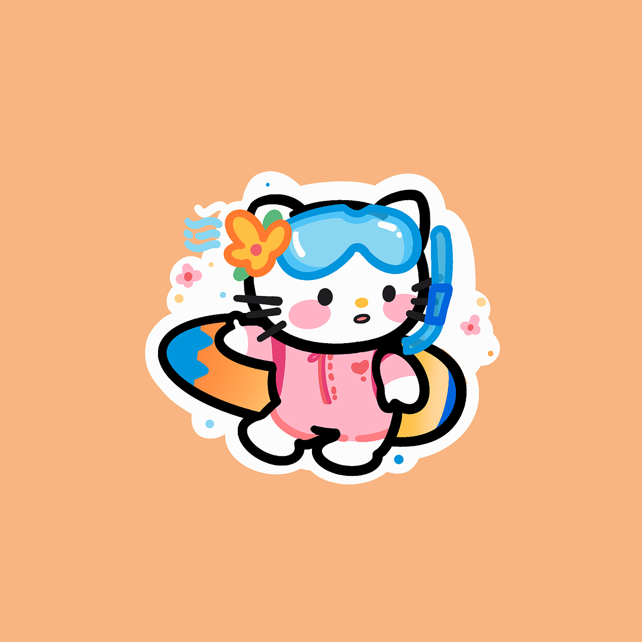 卡通手绘q版三丽鸥夏日系列