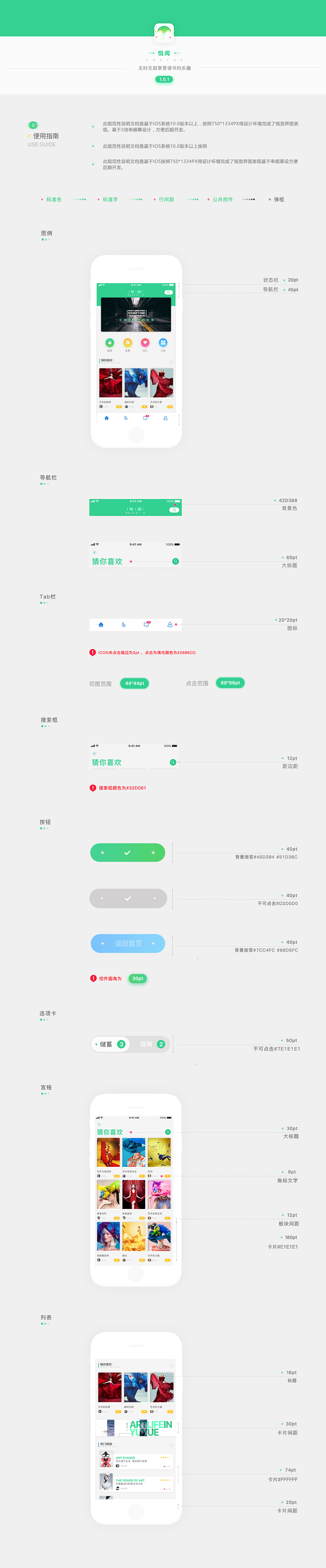 “悅閱”移動閱讀APP規(guī)范性文檔（圖ZMTExNTY1OTE2） - APP界面 - 站酷設(shè)計(jì)師側(cè)耳聽楓原創(chuàng)素材 - 站酷ZCOOL