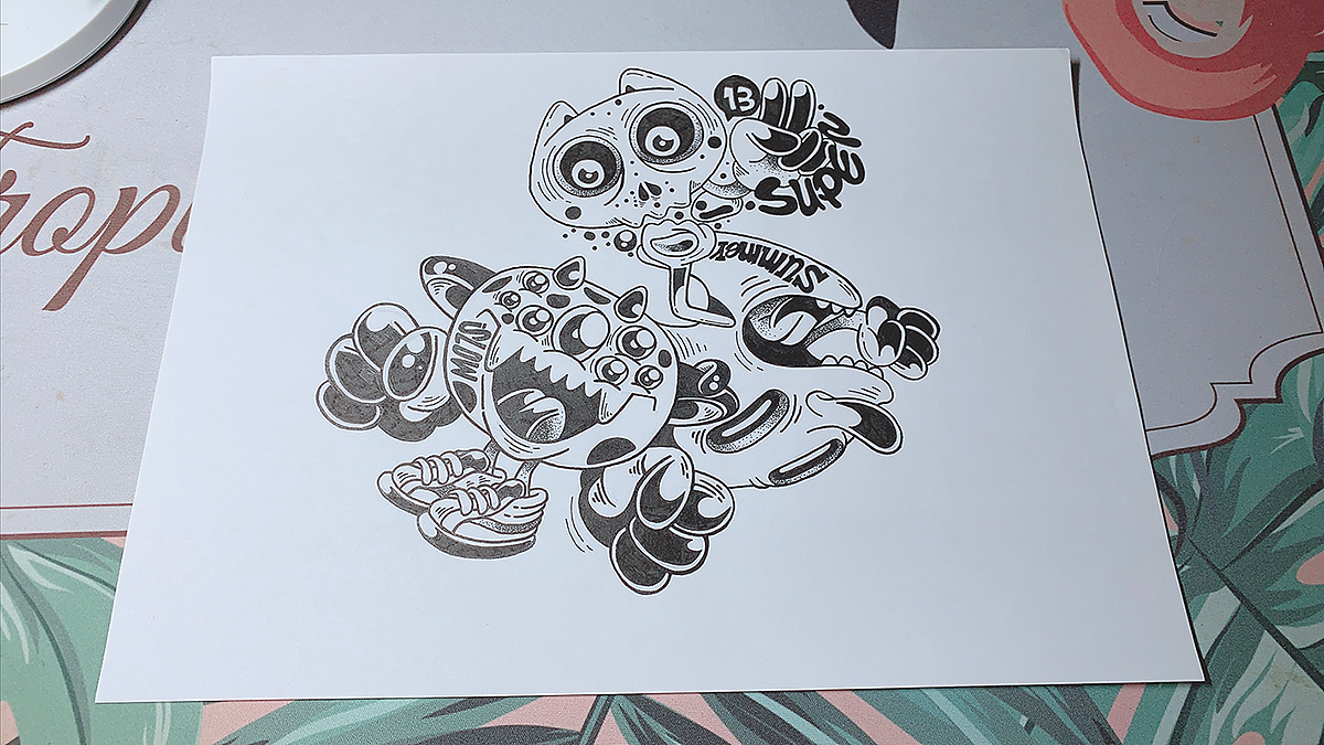 『字母小怪物』手绘稿合辑（图ZMTYzMTE3NDky） - 创作习作 - 站酷设计师LOKLIAO丶樂原创素材 - 站酷ZCOOL