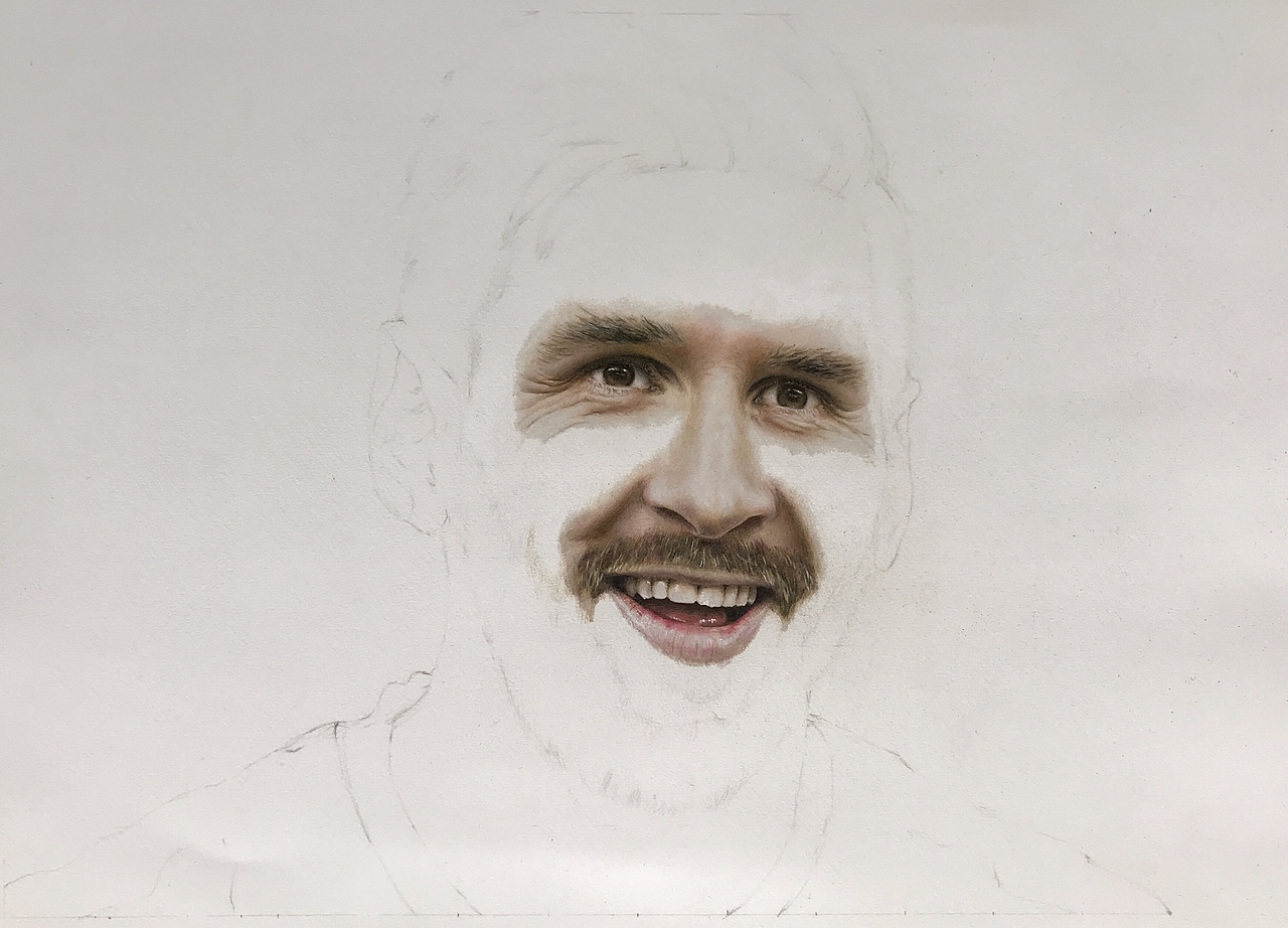 写实彩铅《梅西》|纯艺术|绘画|一兮手绘_原创作品-站酷zcool