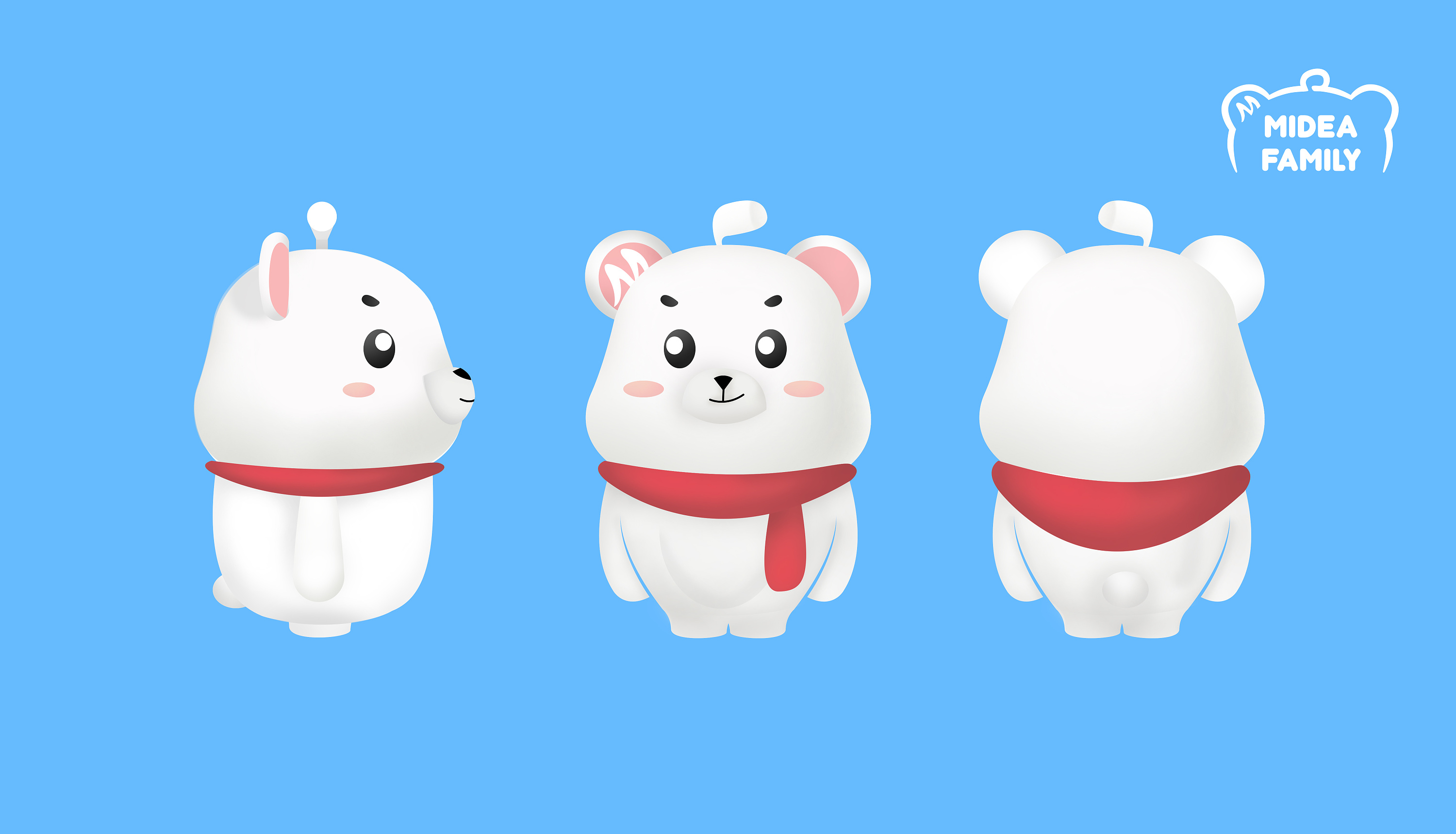 midea family q版形象设计~|平面|吉祥物|小七琳子 - 原创作品 - 站酷