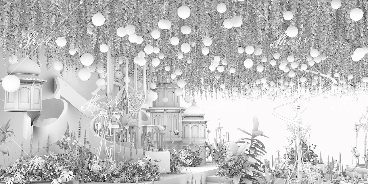 姗珊3D婚礼效果图（图ZMTQzMTgyNzU2） - 舞台美术 - 站酷设计师婚礼设计工作室原创素材 - 站酷ZCOOL