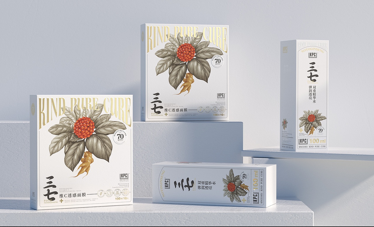 昆药×同道设计|传统VS新中式·KPG三七护肤系列（图ZMjkyNjYzNTk2） - 包装 - 站酷设计师同道设计SONG原创素材 - 站酷ZCOOL