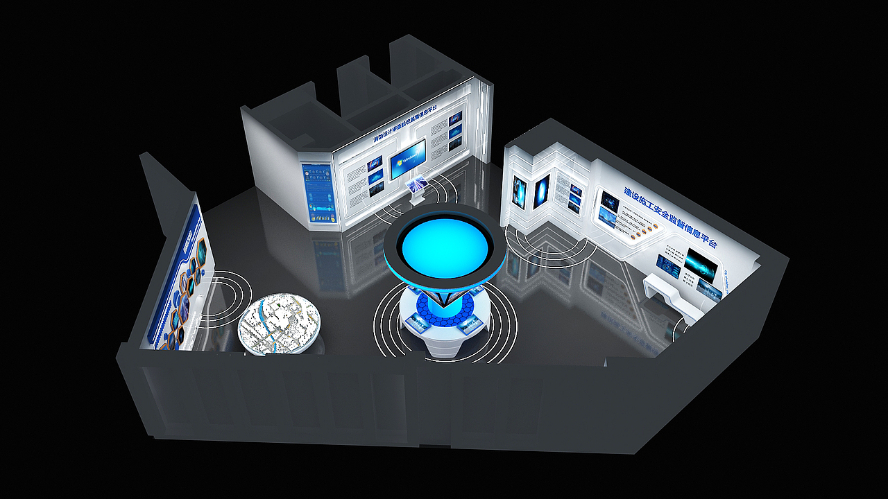 智慧智能科技展厅设计3D效果图（图ZMjQ4MTg5NzA4） - 场景 - 站酷设计师3D设计师NG男原创素材 - 站酷ZCOOL