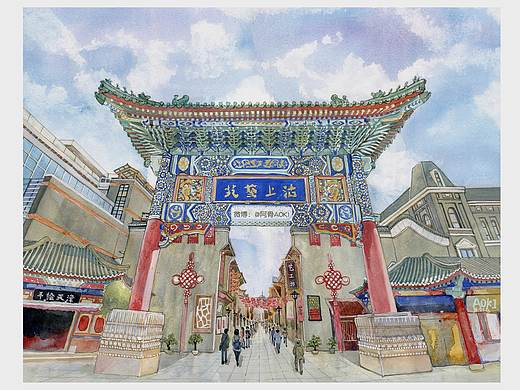 【手绘城市】天津