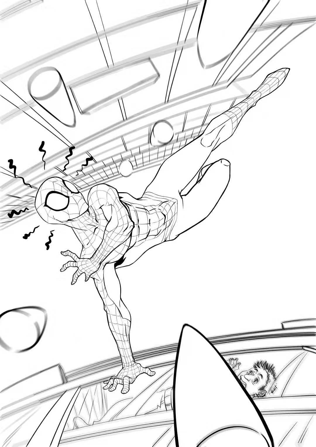 蜘蛛侠同人 线稿练习