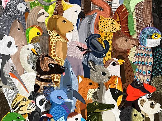 插画 | 濒危物种主题插画扑克牌设计