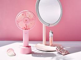 桃花小风扇拍摄