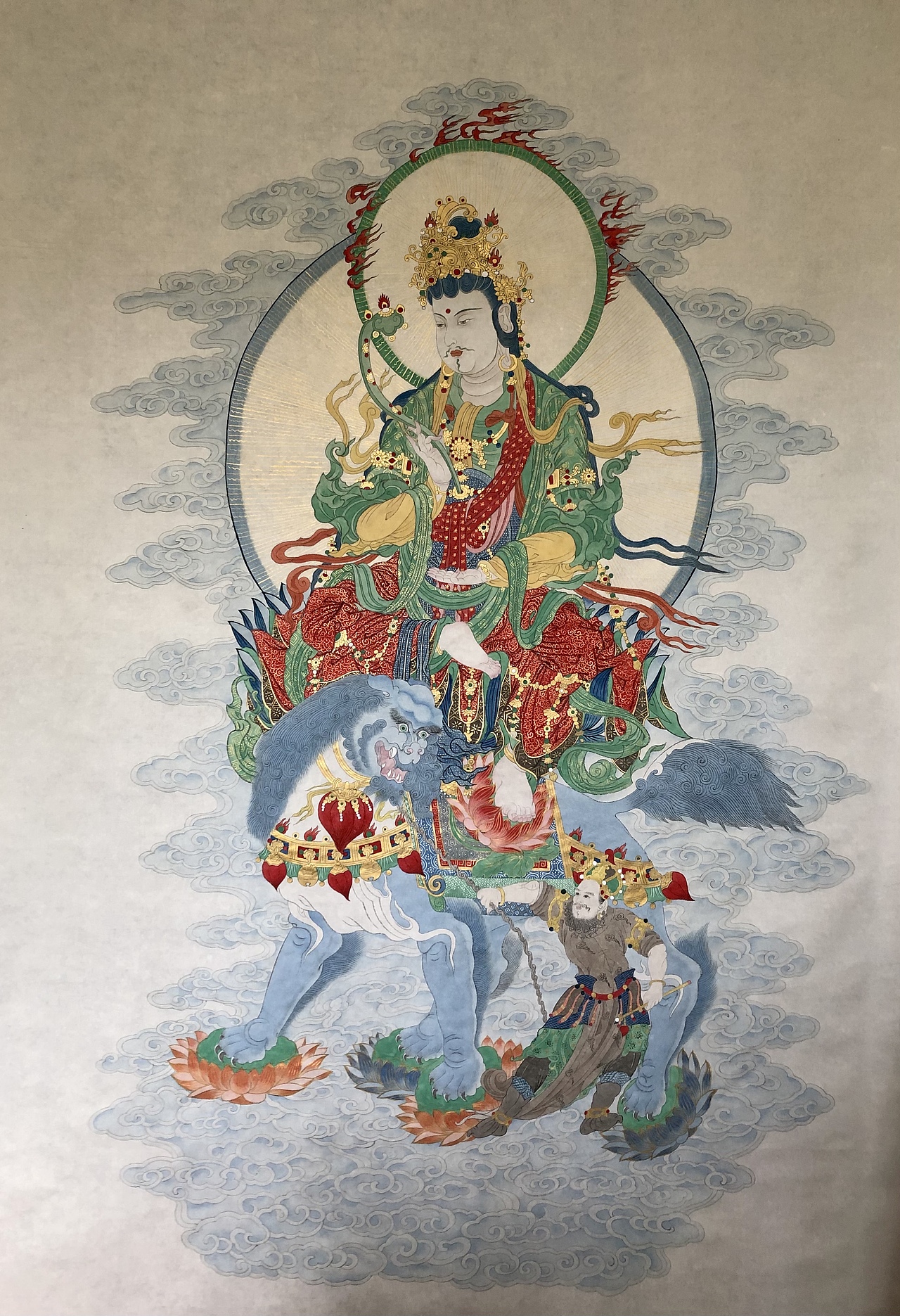 临摹敦煌榆林窟文殊菩萨