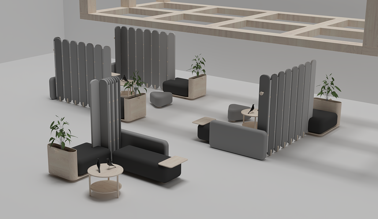 Paliside-共享办公室家具模块组合