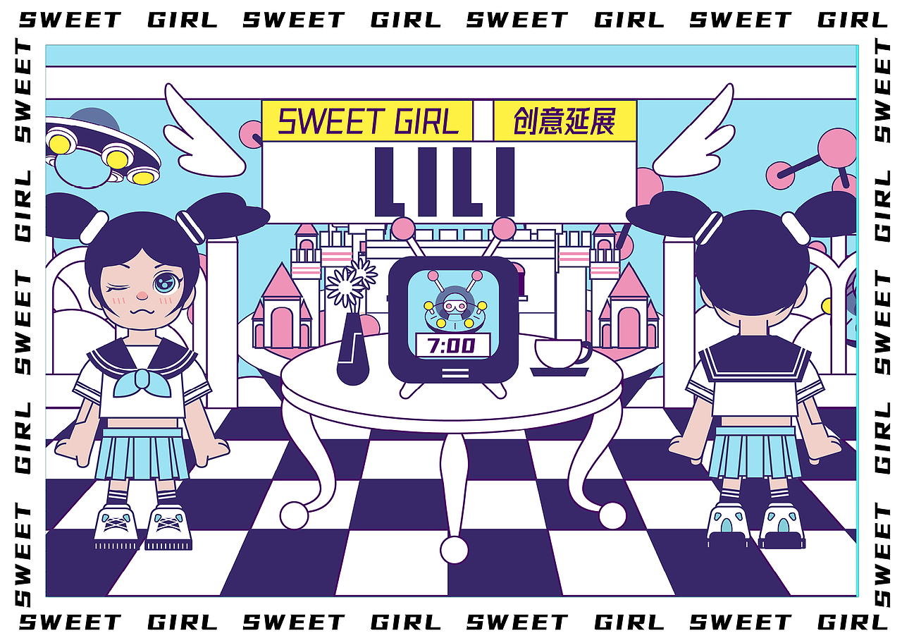 潮流插画总结作品集（图ZMjQ0NDgxNzQ4） - 商业插画 - 站酷设计师丫丫果酱原创素材 - 站酷ZCOOL