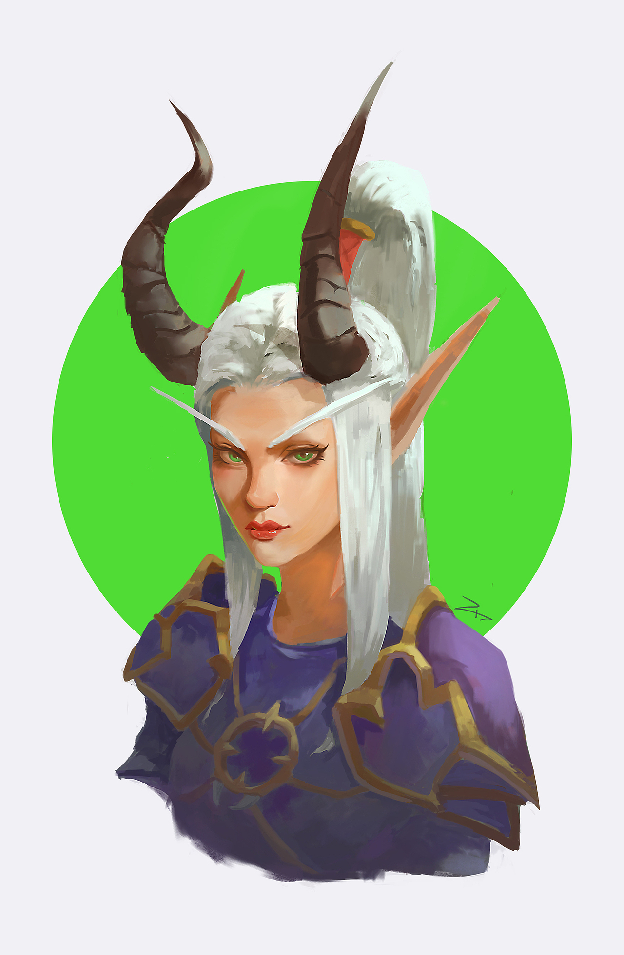 练习,给自己魔兽世界里的角色画个像