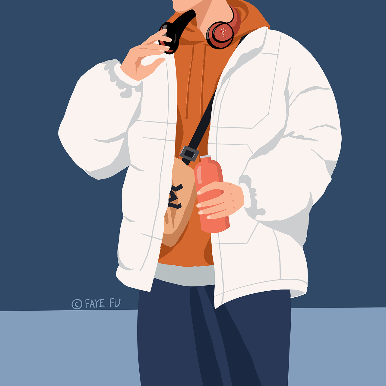 男性日常穿搭系列91扁平简约风|插画|商业插画|faye的秘密花园_原创