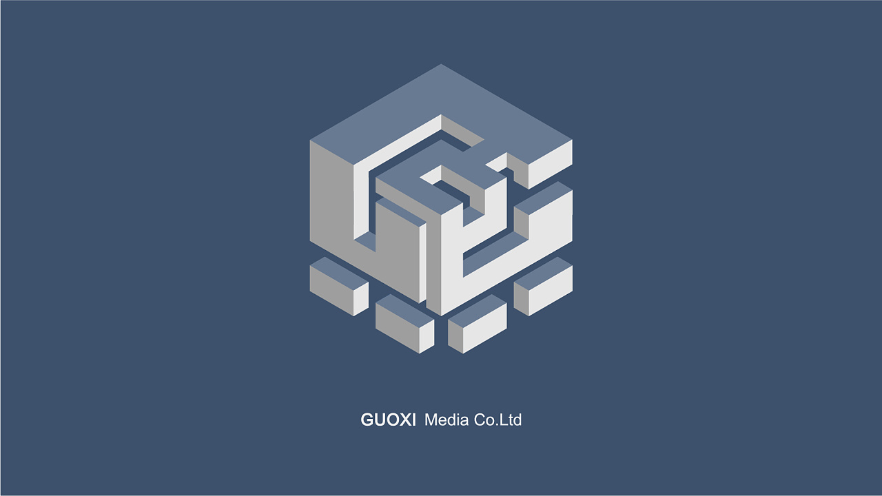 cube立方体为基础的logo品牌视觉设计国熙传媒