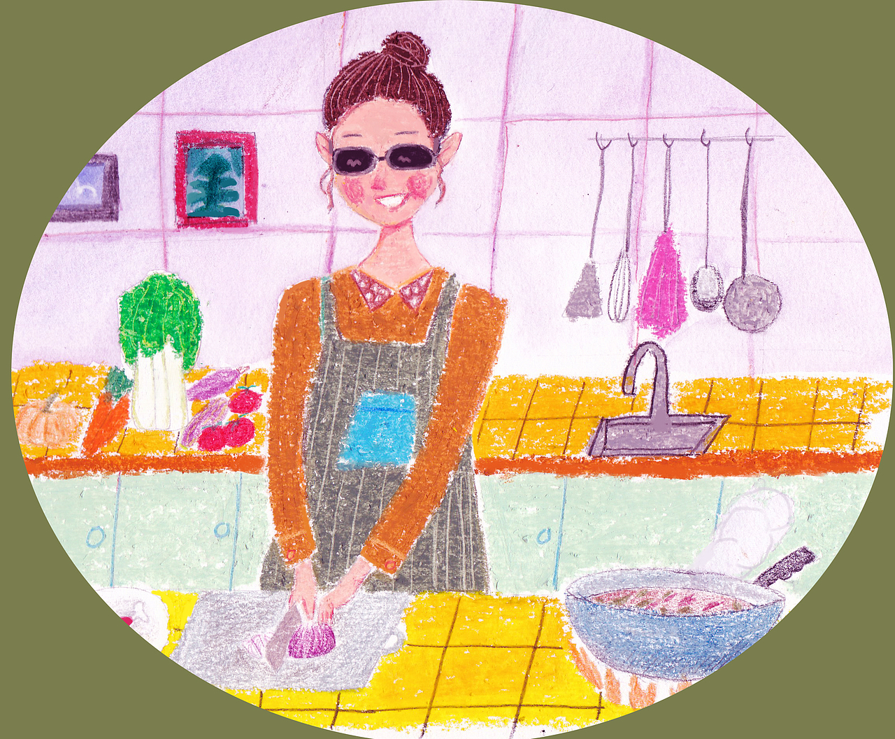 这次把周边厨房的场景画的比较详细