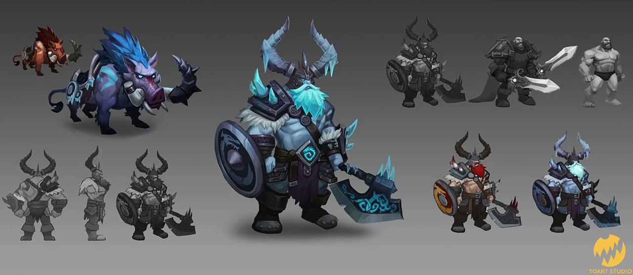 toart游戏美术课/tooth游戏美术网络课学员作品|插画|游戏原画|toart