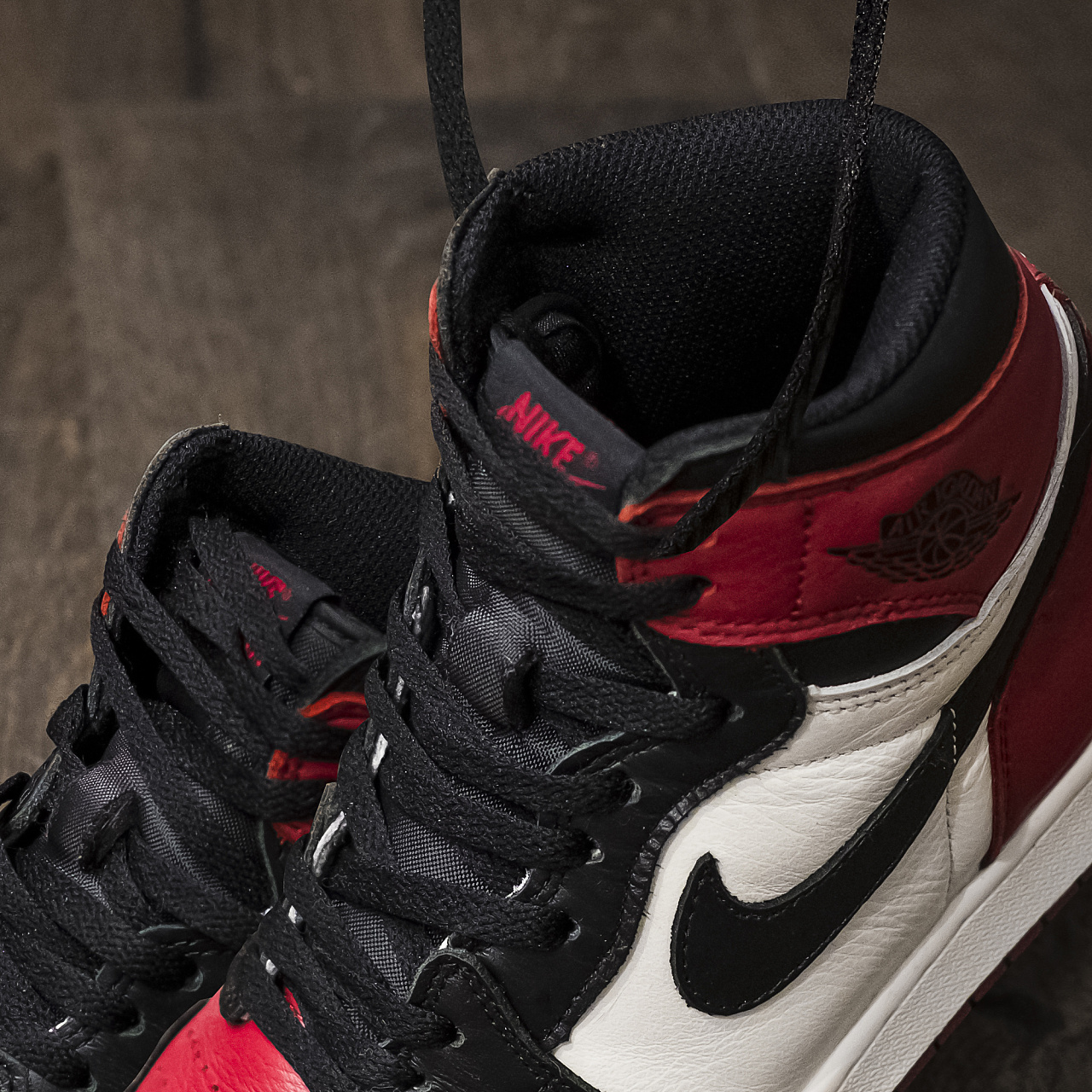 air jordan 1 retro high bred toe 黑红脚趾