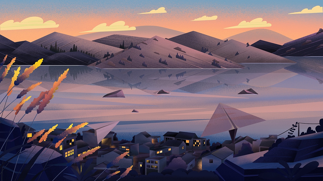 《向光》系列插画作品分享