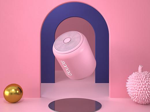 Sanag无线蓝牙音响建模渲染