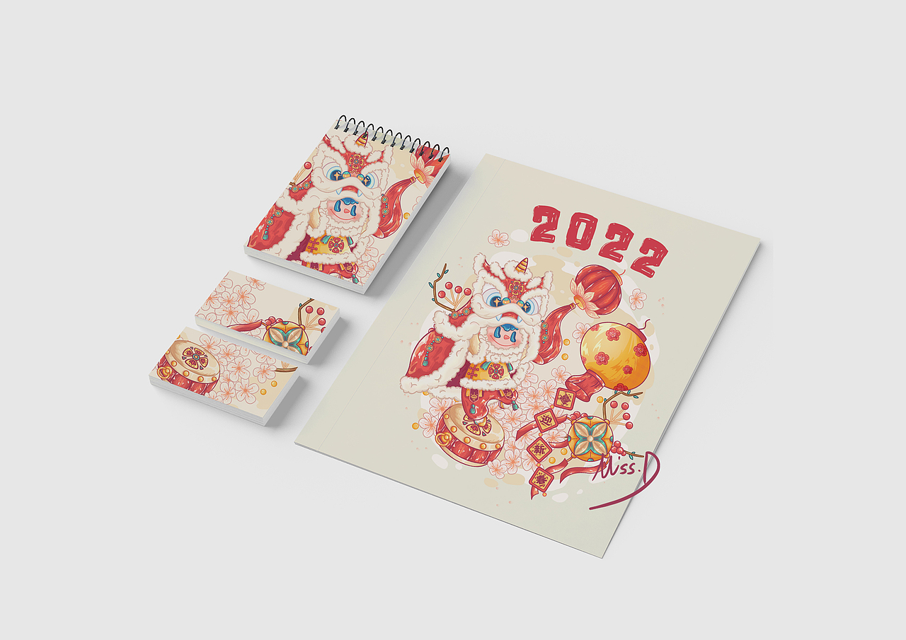 虎年喜迎新春插画（图ZMjg3NjQ5OTcy） - 创作习作 - 站酷设计师河豚吃鱼丸Miss_D原创素材 - 站酷ZCOOL