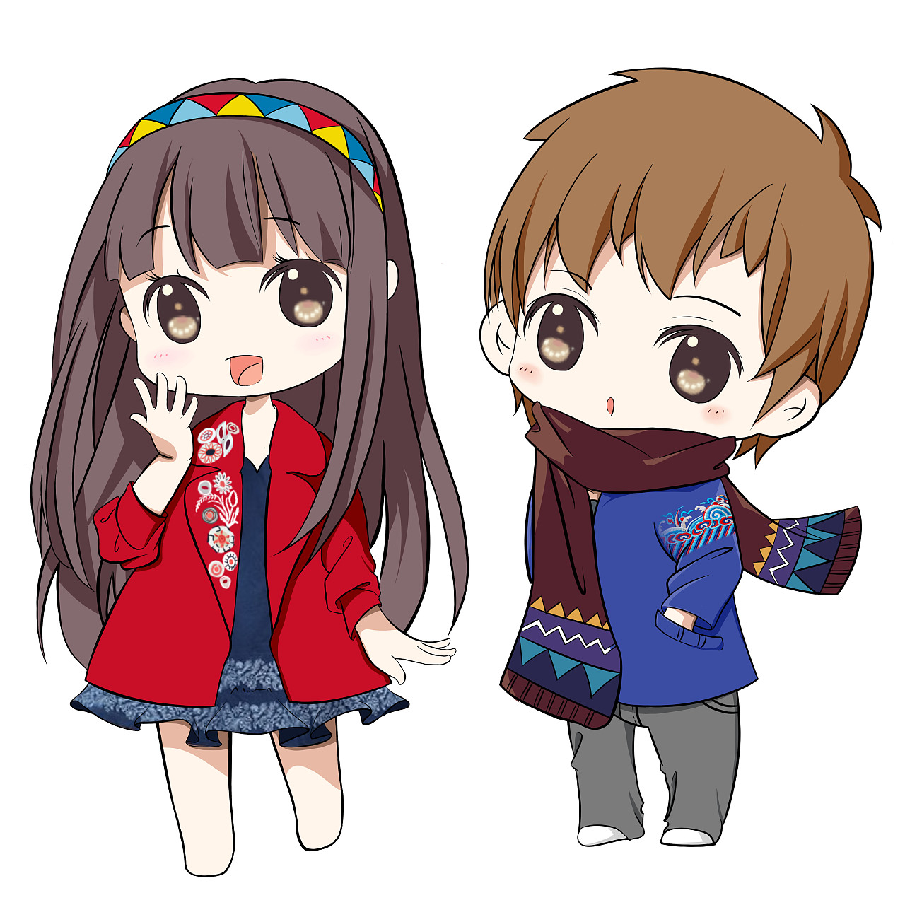 裂帛童装形象手绘