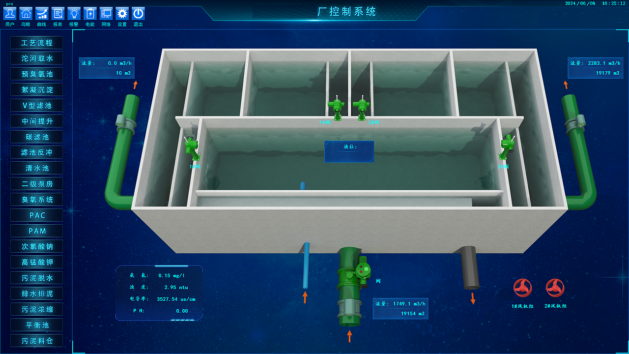 水厂三维效果图