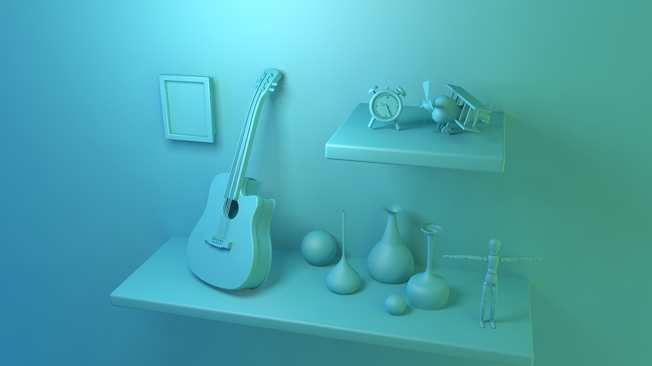 C4D建模,和一些渲染,一步一个脚印