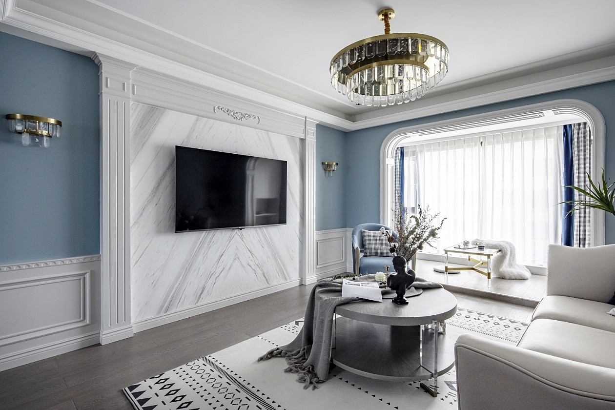 119㎡清雅住宅,蓝色系的家