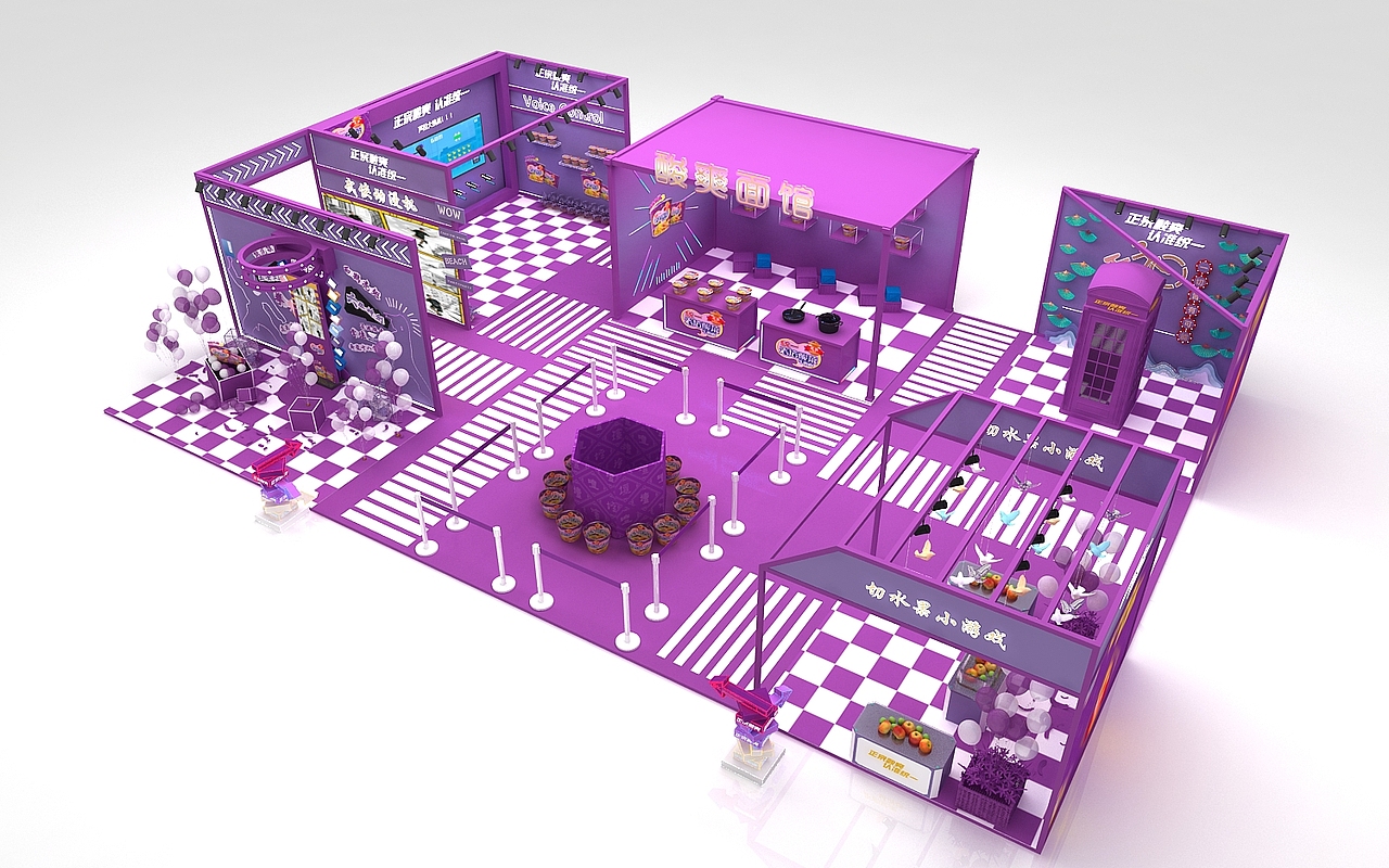 老坛酸菜路演活动设计3D效果图