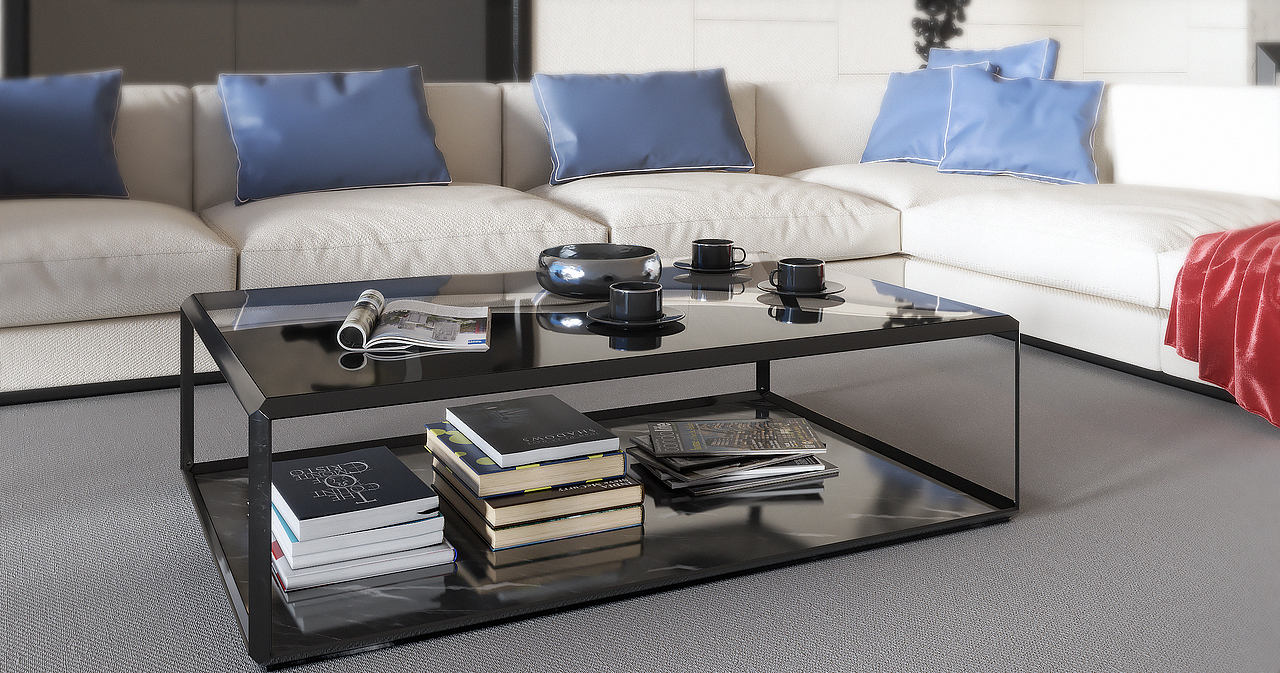 现代海边小别墅-客厅