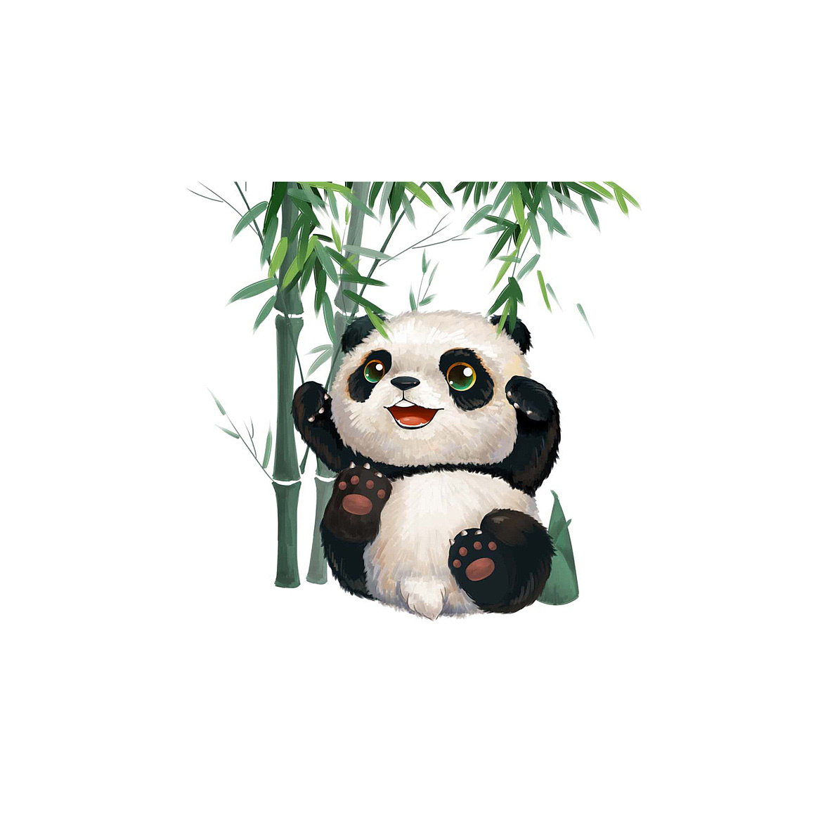 开心的熊猫插画设计图__绘画书法_文化艺术_设计图库_昵图网nipic.com