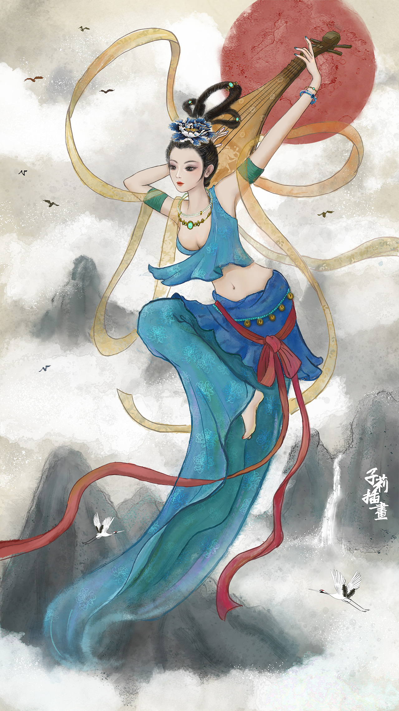 飞天（图ZMjU2MTAzNTQ4） - 创作习作 - 站酷设计师紫俪原创素材 - 站酷ZCOOL