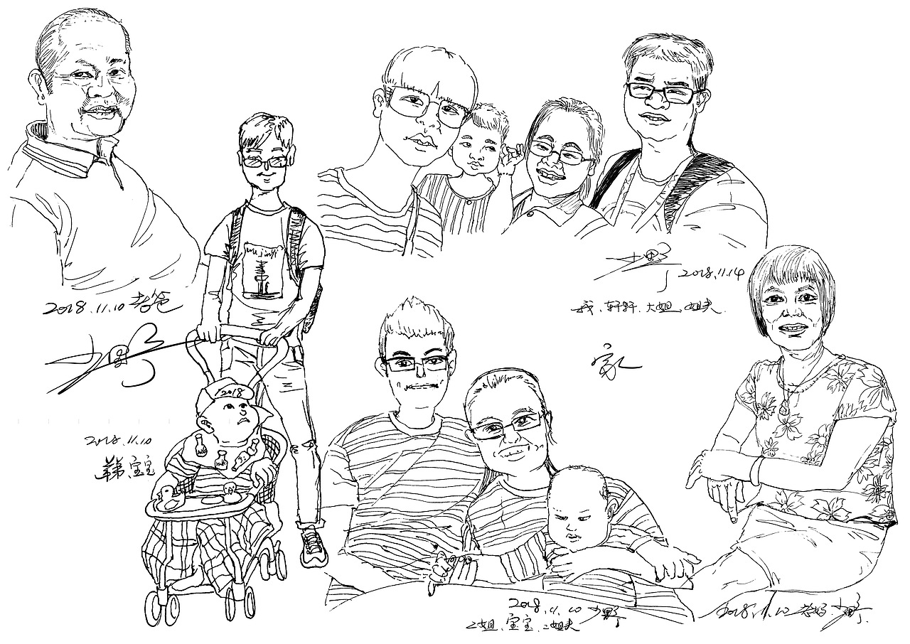 家人速写