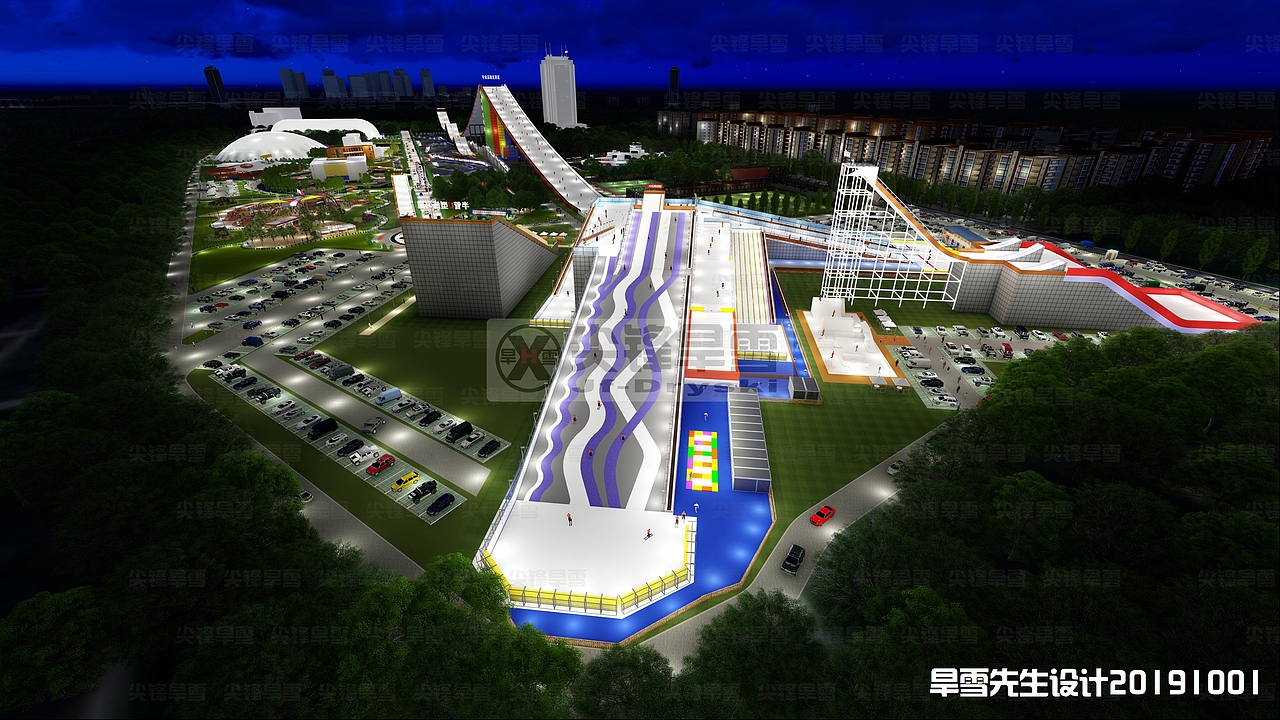 新作成都尖锋旱雪场扩展-旱雪先生金针菇旱雪dryski