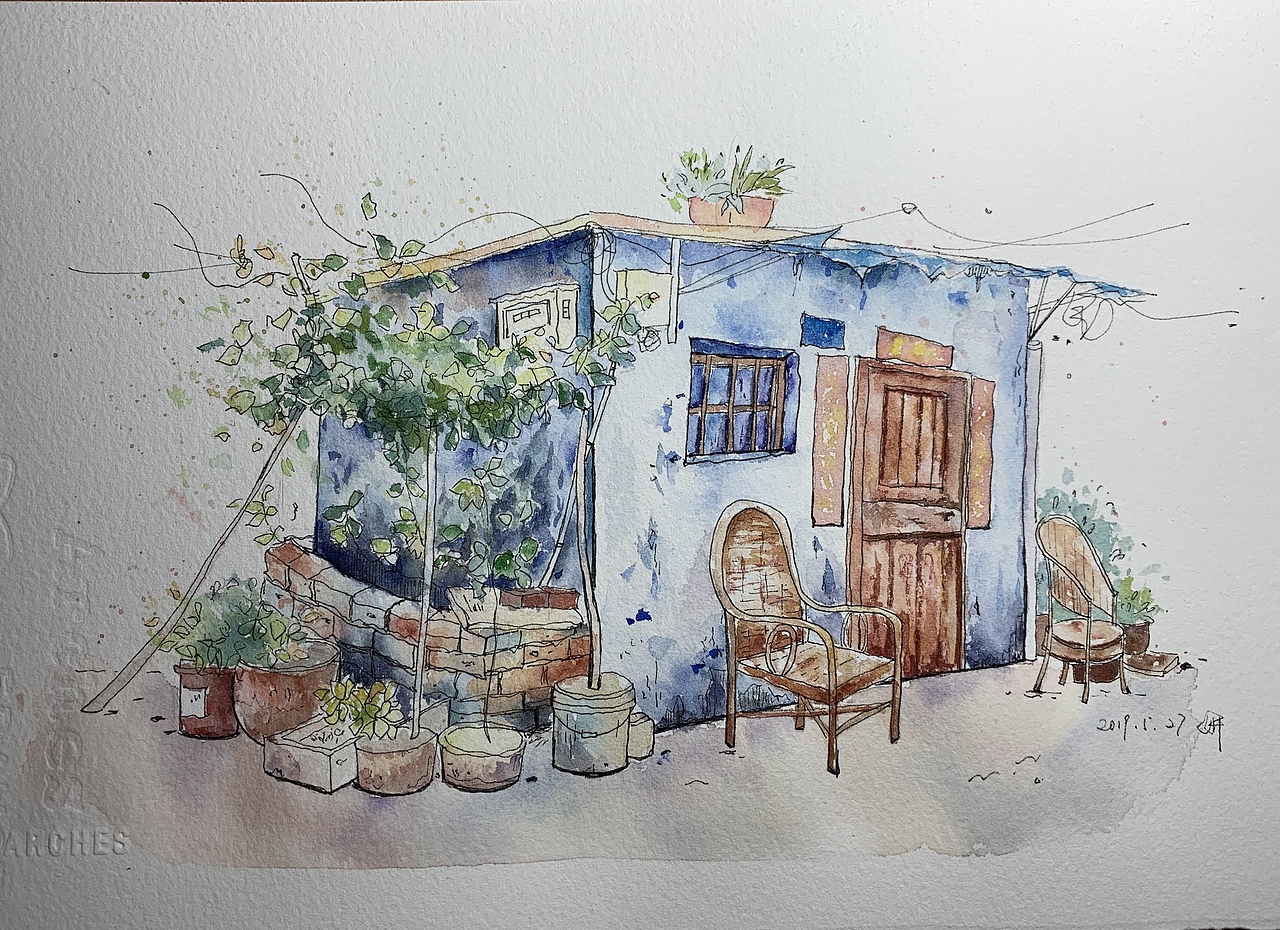 葡萄藤与老房子