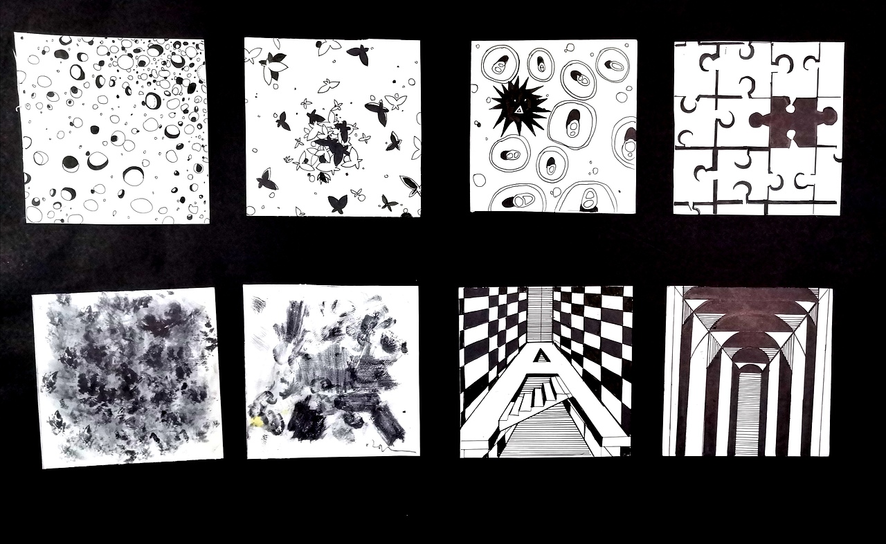 设计学类19-6班 骨骼练习 构成作业