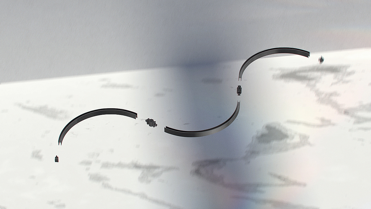 ING弯曲轨道照明创意动画