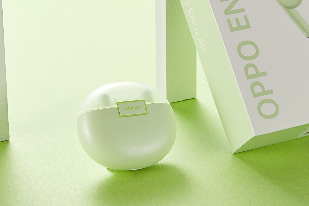 给夏天一点绿色颜色瞧瞧  OPPO Enco Air绿色耳机
