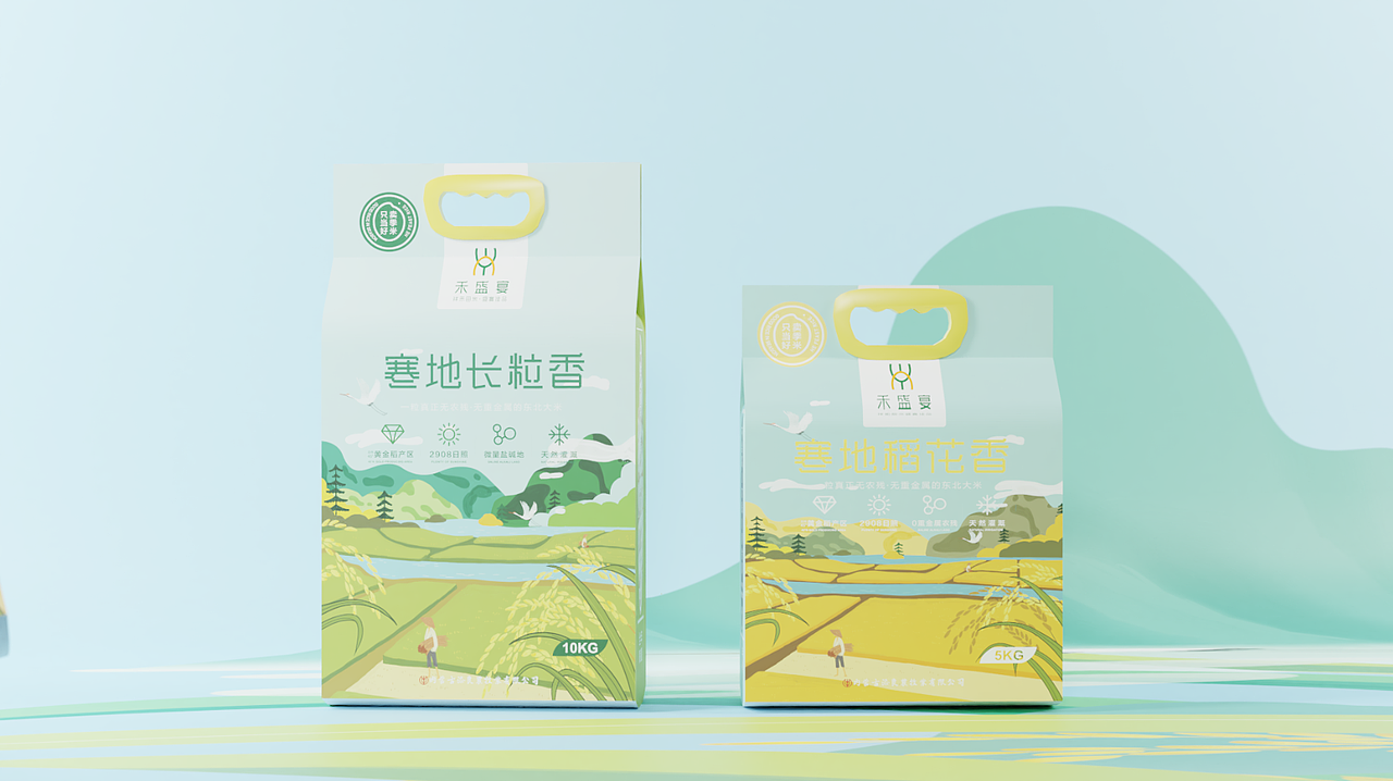 He Feast Sice禾盛宴大米“国潮”包装设计
