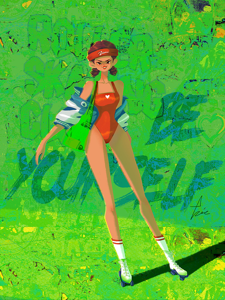 Roller-skating（图ZMTY5Mzk3NTA0） - 创作习作 - 站酷设计师左Zoe原创素材 - 站酷ZCOOL