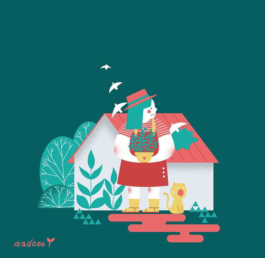 养猫少女~养狗少年（图ZODgxNDEyNjg=） - 艺术插画 - 站酷设计师一颗马荳原创素材 - 站酷ZCOOL