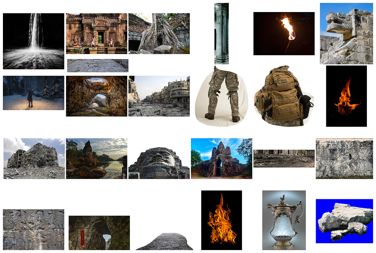 设计狗【原创】古墓探险场景合成/再来一版