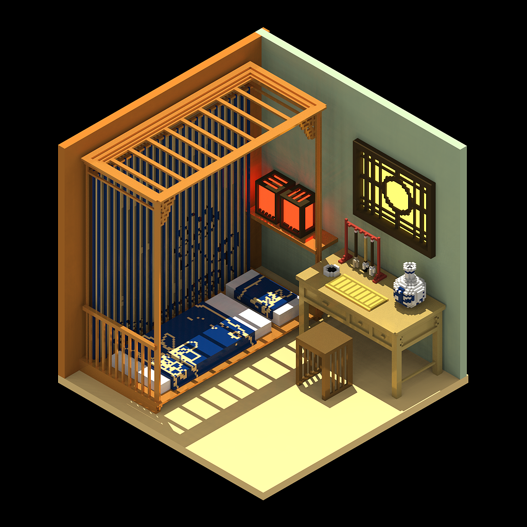 magicavoxel体素《蜂巢活动》