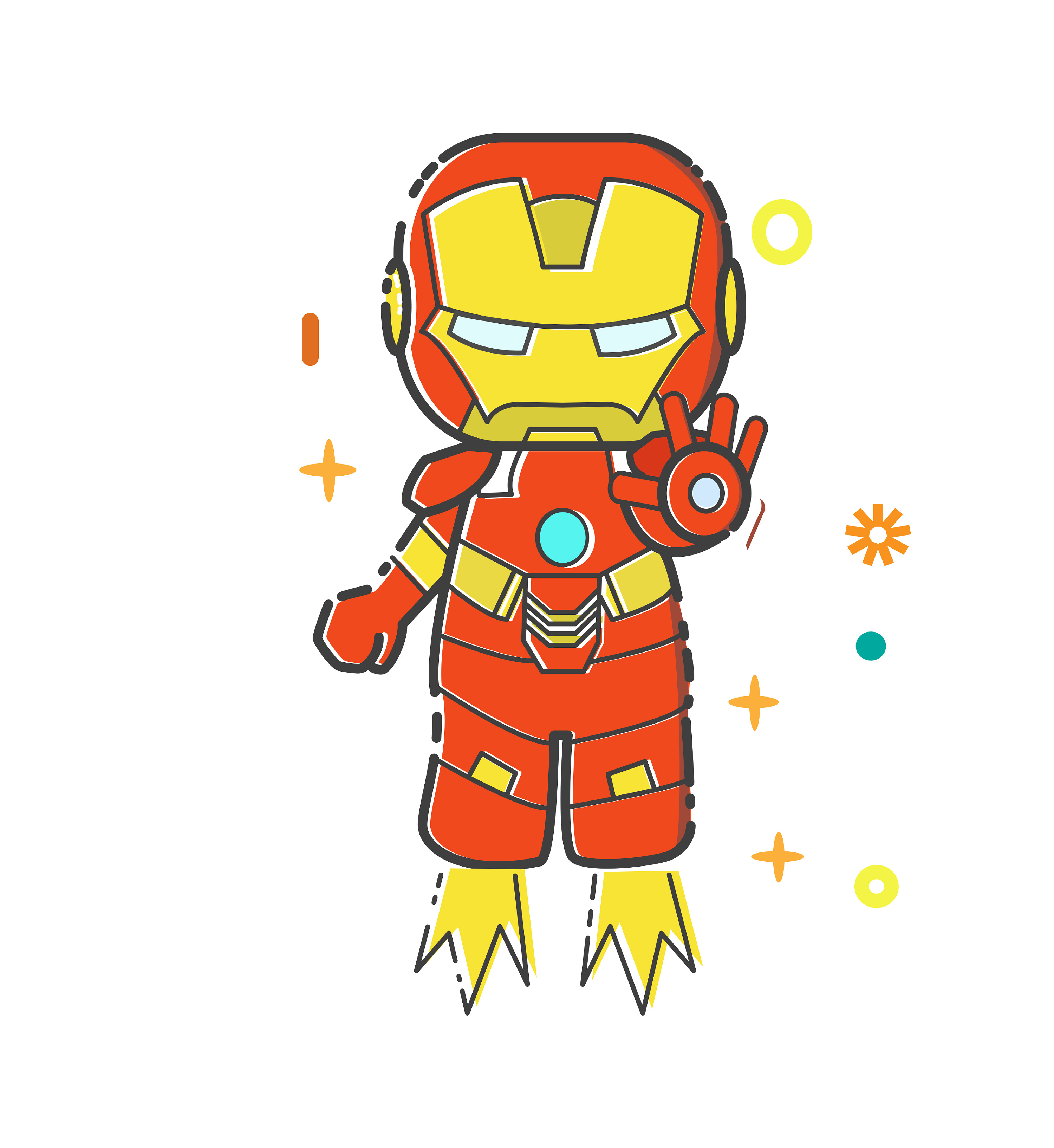 复联系列人物mbe风格插画