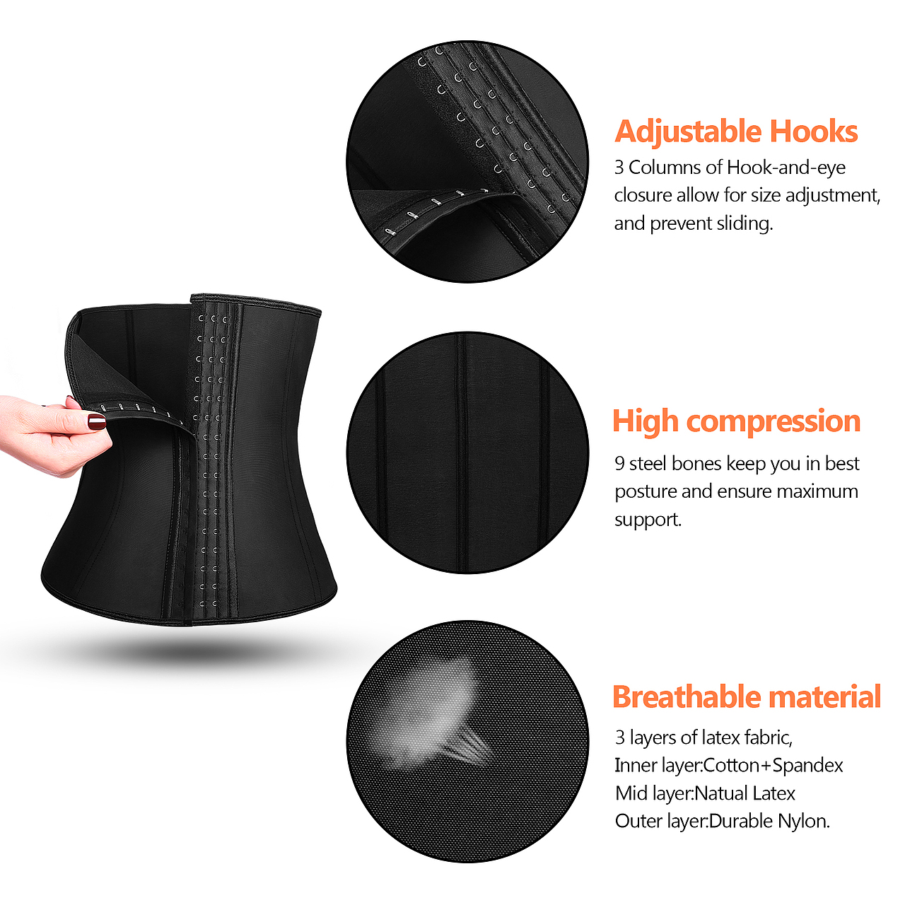 塑身衣亚马逊套图精修与设计