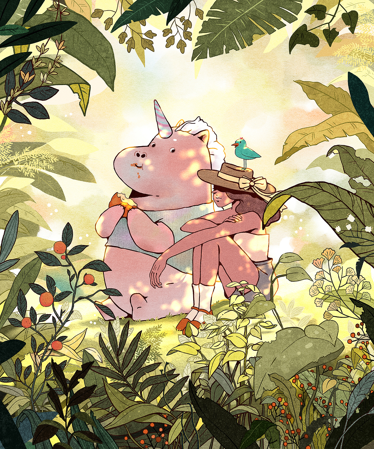 吃胖的独角兽（图ZMTI0NDIyOTU2） - 艺术插画 - 站酷设计师南瓜匠原创素材 - 站酷ZCOOL