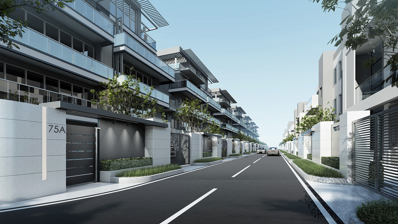 lumion别墅小庭院景观效果图