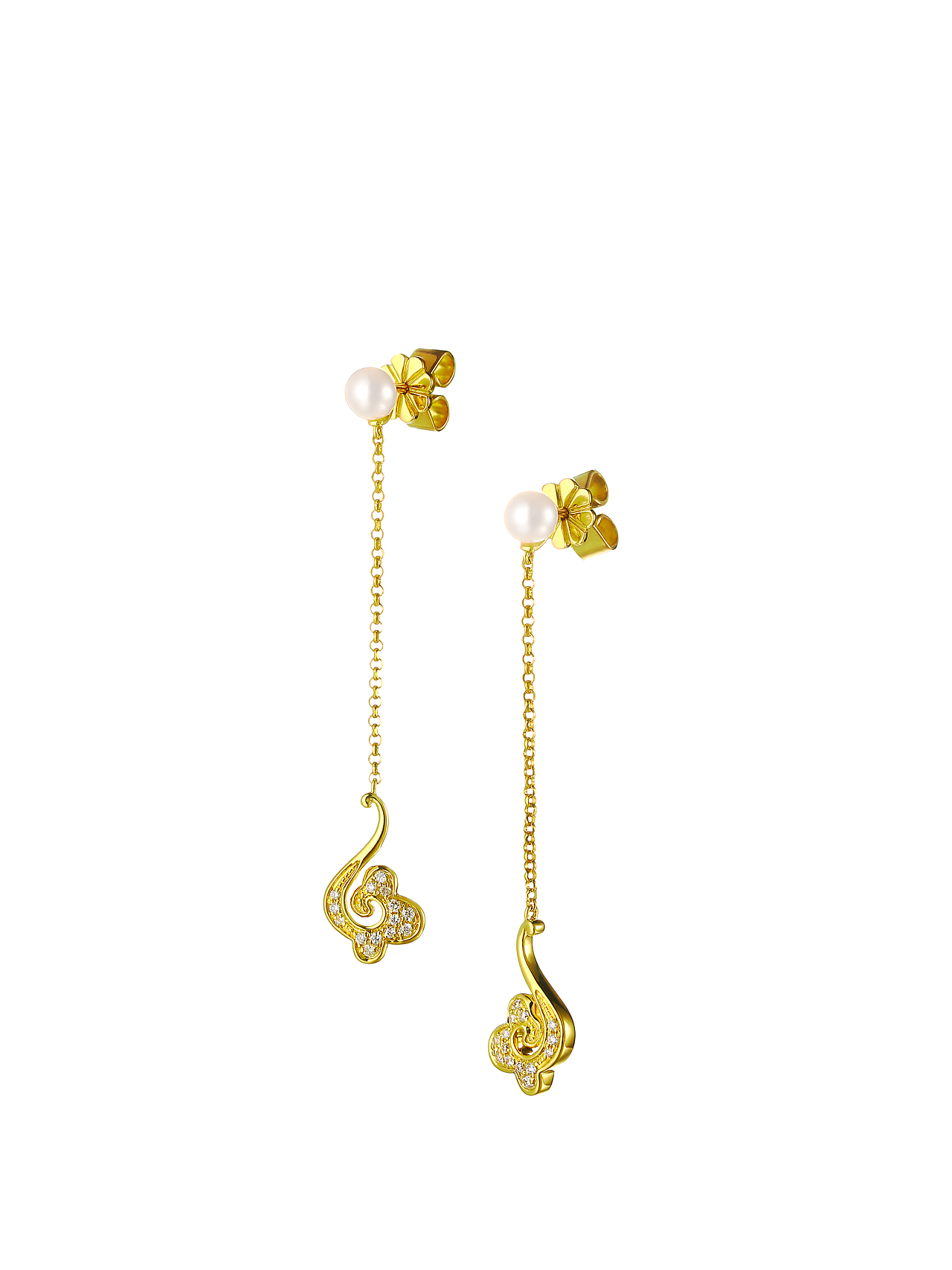 金属首饰白底拍摄